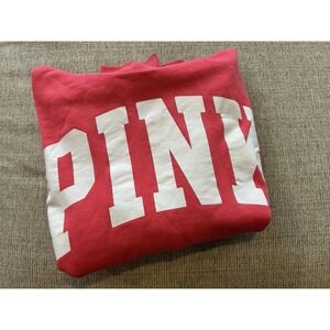 Victoria's Secret PINK Cowl Drawstring Funnel Neck Pullover Cropped Sweatshirt M